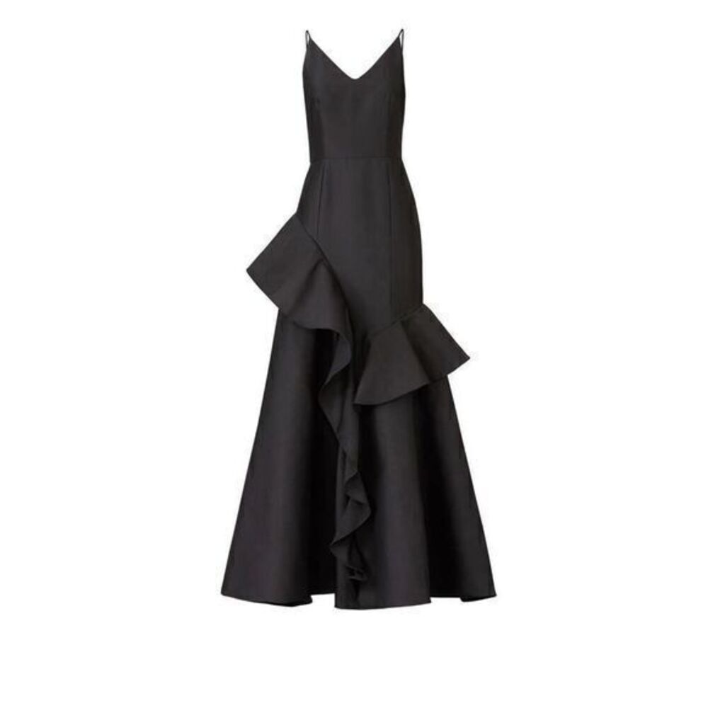 Cooper Street Black asymmetrical maxi gown floor length prom wedding